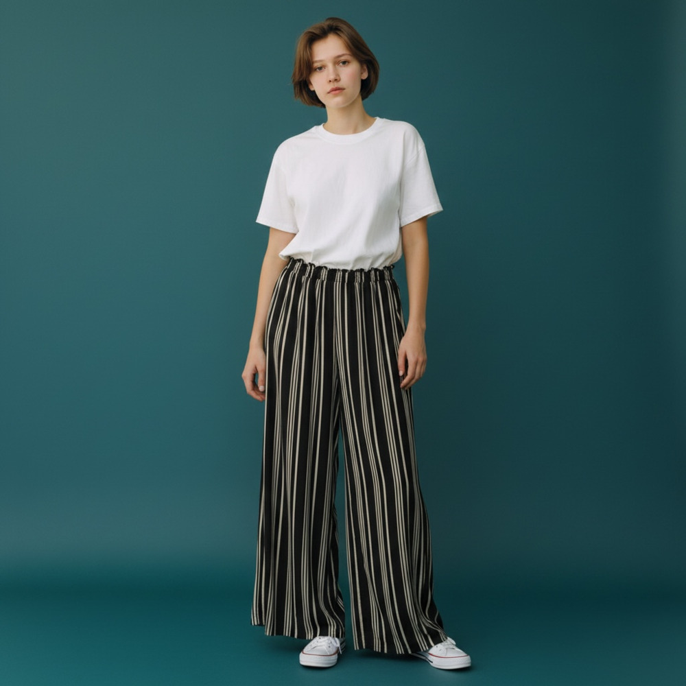 Bobbie Brooks vertical striped wide-leg pants size 2xl